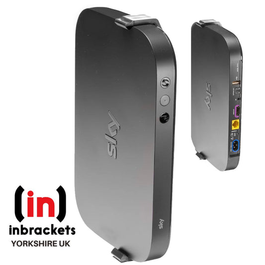 Sky Q Mini Box Wall Mount | Multi Direction Bracket | Easy Screwless Quick Install | Bracket Mount Sky Box Behind TV | Sky Box Wall Mount | Easy Access to Cables | Quick Fix Bracket