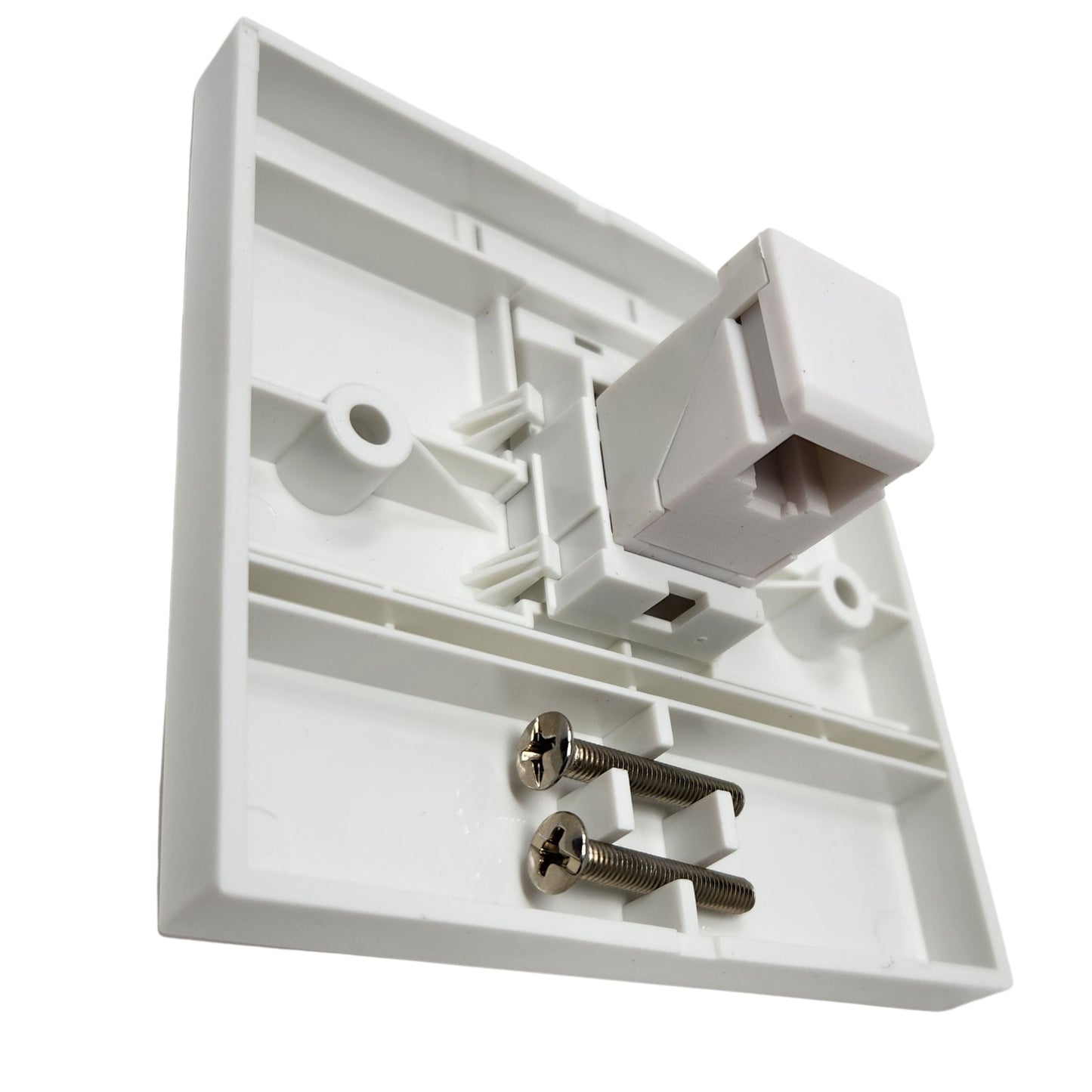 CAT6 RJ45 Right Angle Shuttered Wall Socket Plate for Network Ethernet