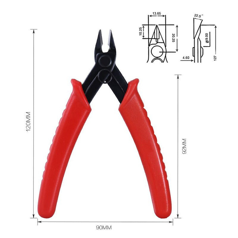 Precision Flush Cutters Electronics Networking Cable Premium Side Snips 120mm Precision Flush Cutters Pack of 2