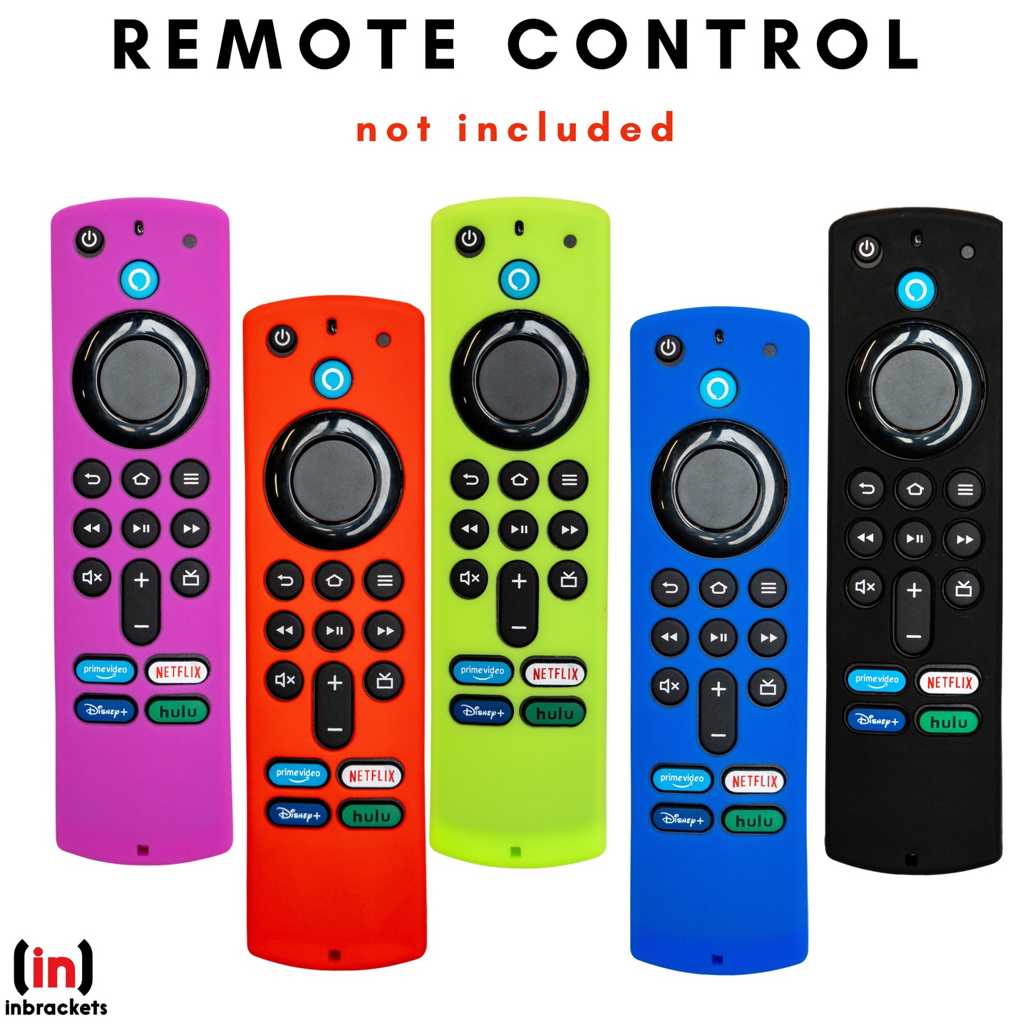 Inbrackets Remote Control Case Silicone Remote Cover Skin For Amazon Fire TV Stick 3rd Gen