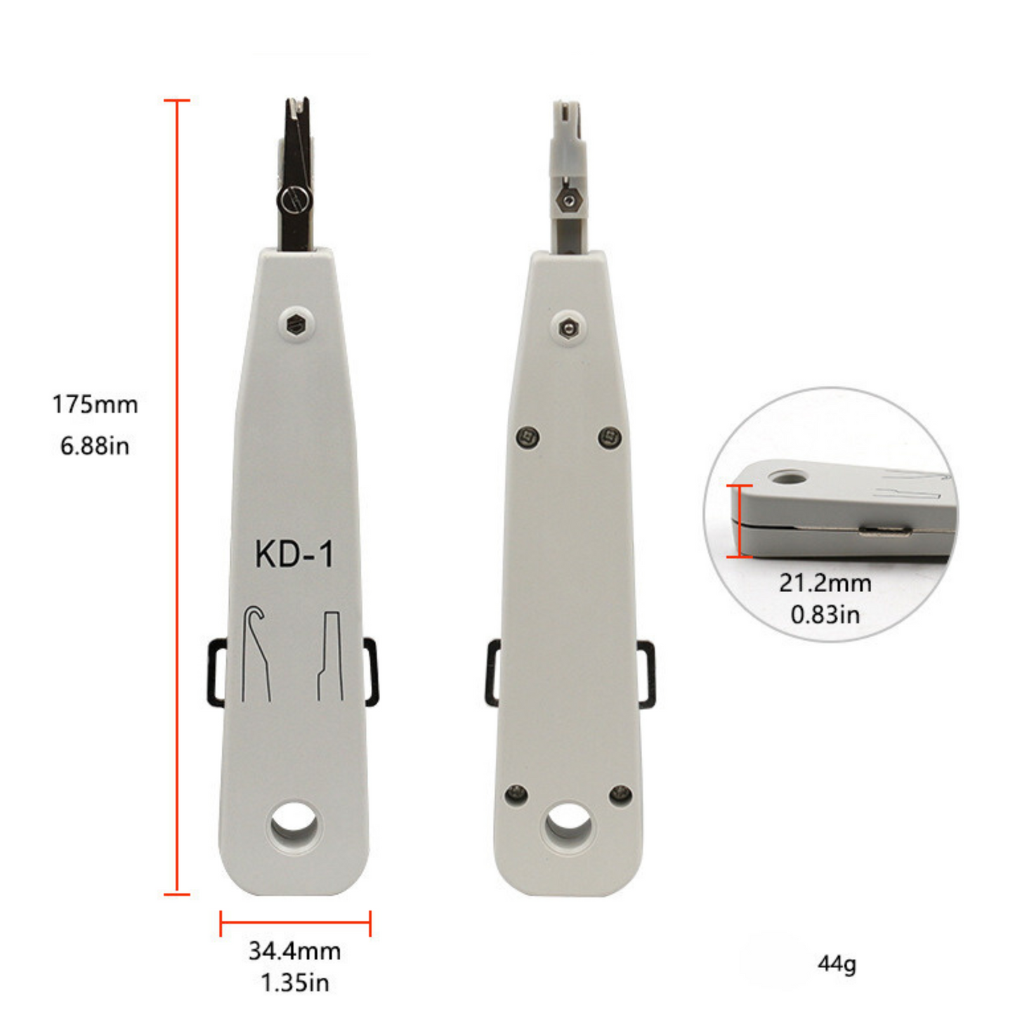 Inbrackets Krone Tool and Stripper: Professional Ethernet Punchdown Tool with Wire Stripper Combo for RJ45, Cat5/Cat6/Ca7, and Telephone Cable