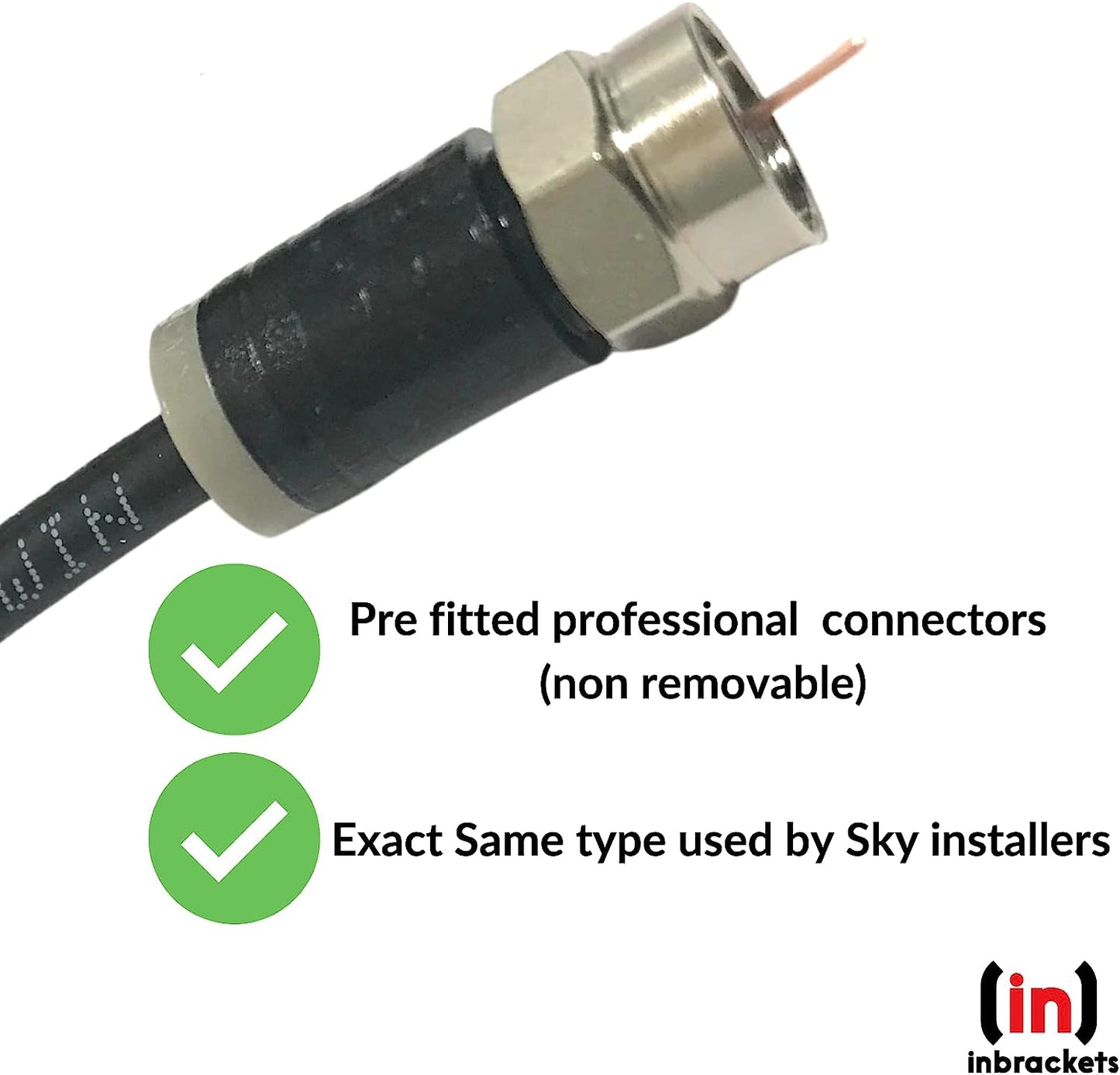 Sky Q Sky+hd Twin Coax Satellite Extension Cable