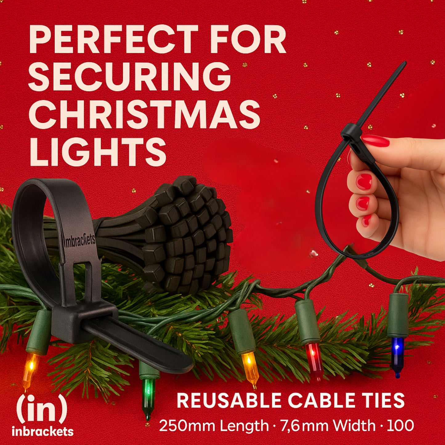 RELEASABLE REUSABLE CABLE TIES BLACK STRONG ZIP TIE WRAPS PLASTIC NYLON
