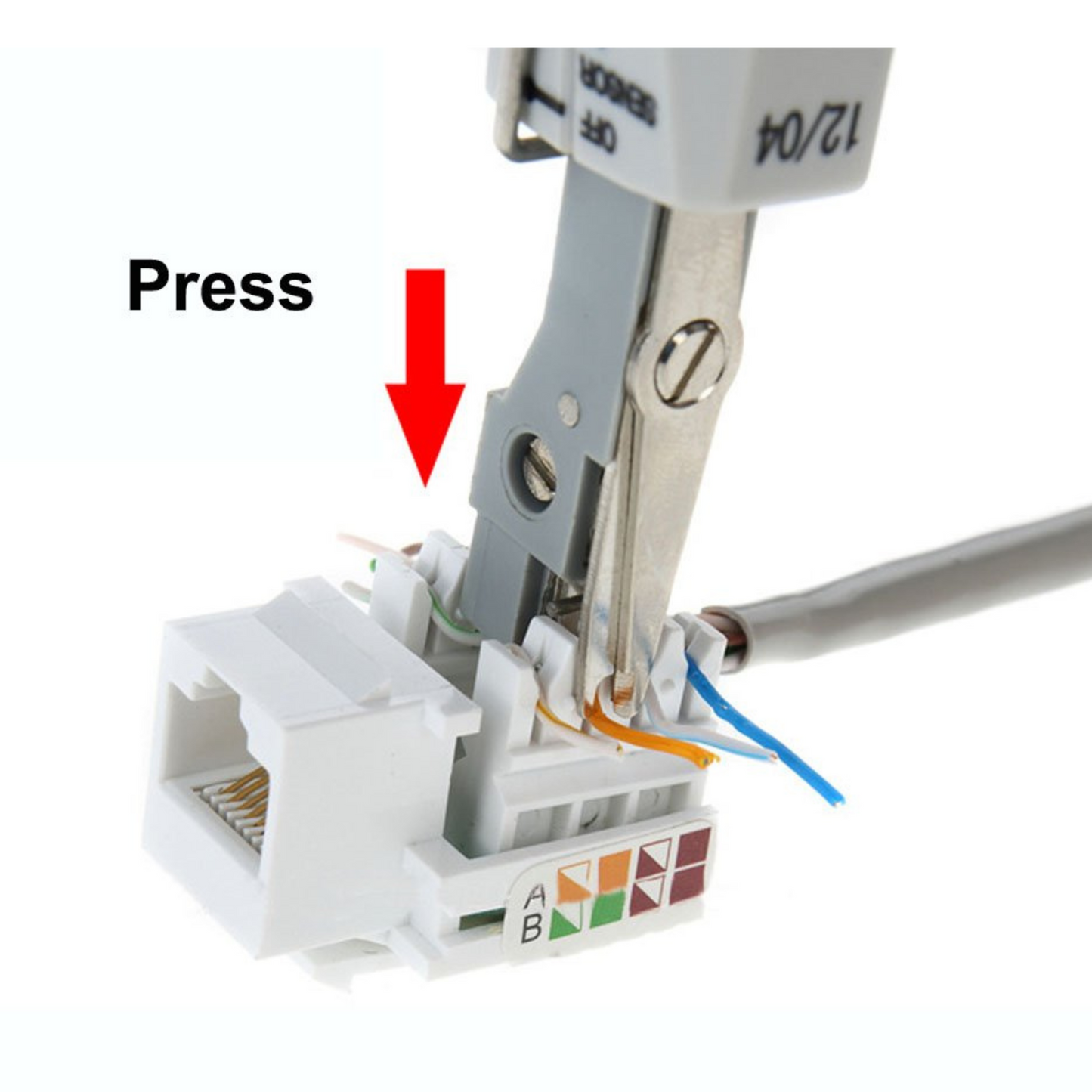 Inbrackets Krone Tool and Stripper: Professional Ethernet Punchdown Tool with Wire Stripper Combo for RJ45, Cat5/Cat6/Ca7, and Telephone Cable