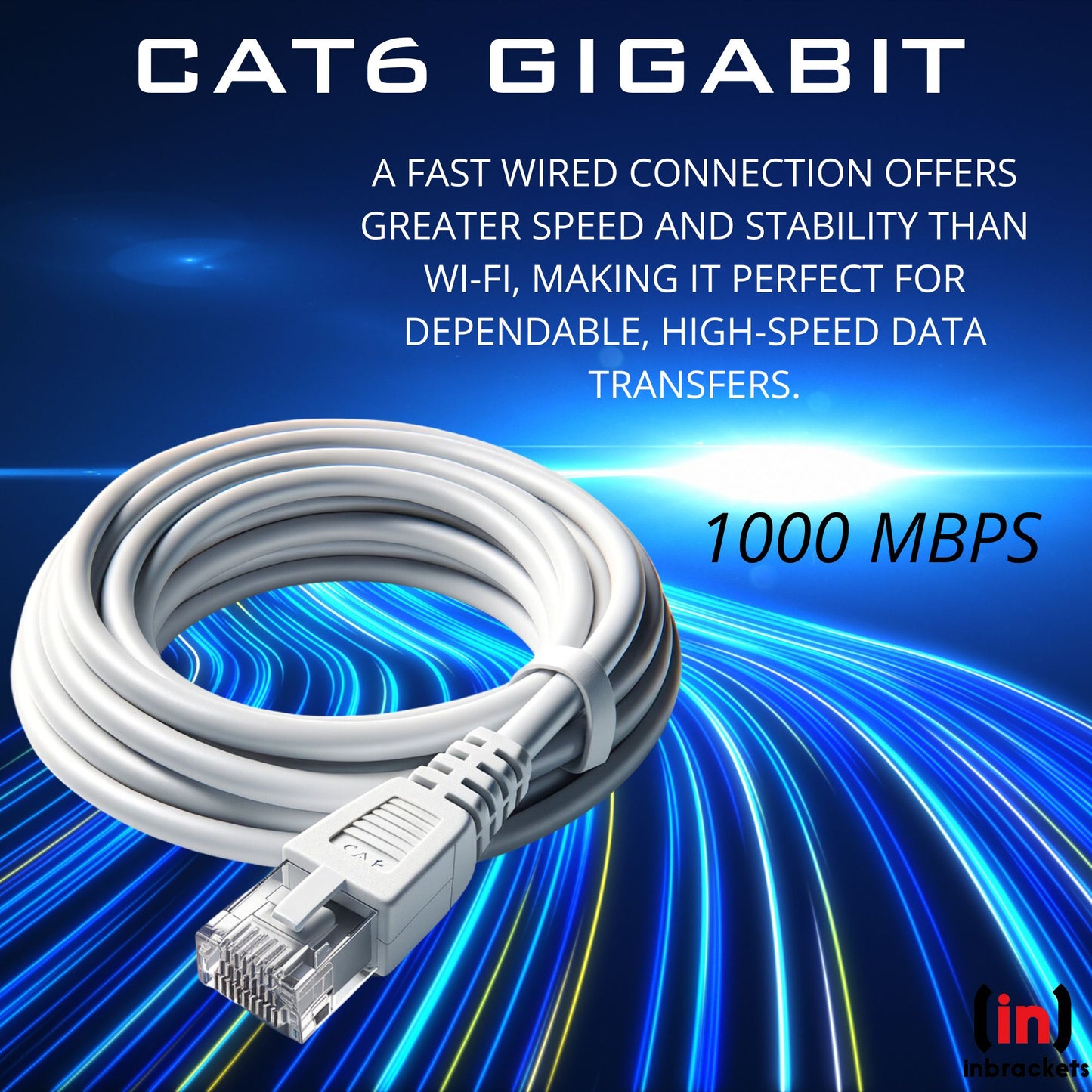 CAT 6 Ethernet Network Cable 7m White RJ45 Patch Lead