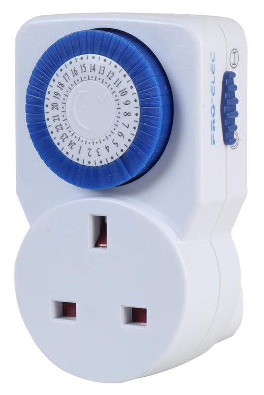 Convenient 24 Hour Mechanical Plug-in Timer for Home and Office Automation