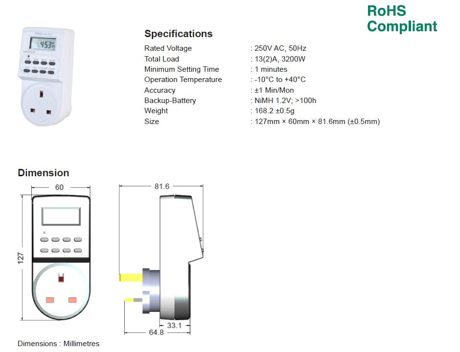 Efficient 24-Hour Plug-In Digital Timer for Precise and Convenient Control