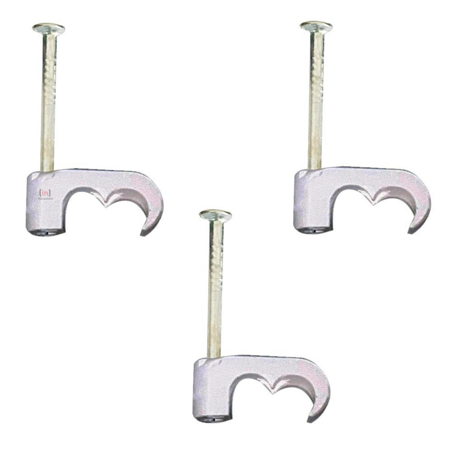 TWIN SATELLITE CABLE CLIPS SKY CT63 WF65 SHOTGUN DOUBLE X 100 WHITE