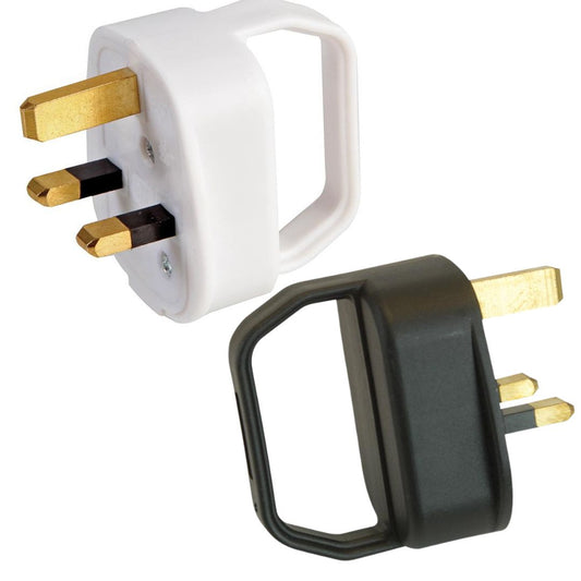 Easy Pull Plug 13A in Stylish Black or White