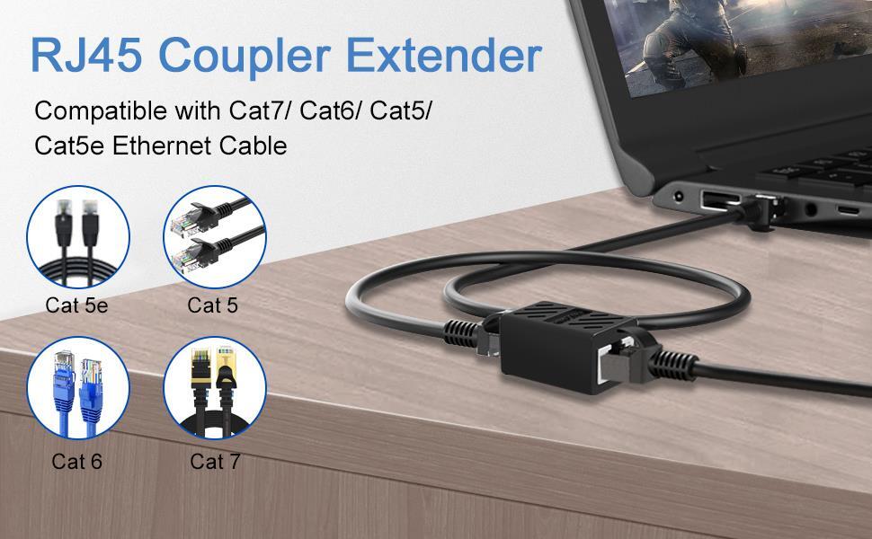 Ethernet Cable Extender cat 5 cat 6 cat6a RJ45 Coupler Extender Connector