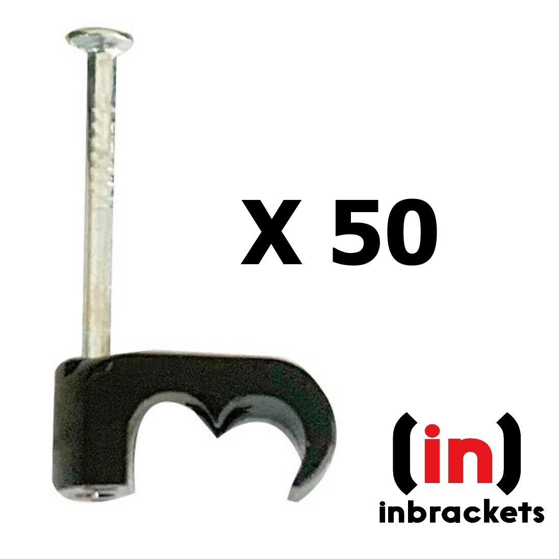 Twin Satellite Cable Clips For Sky Cable Ct63 Wf65 Shotgun Double Black Pack of 50