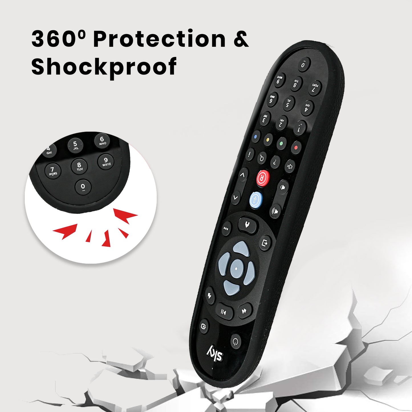 Sky Q Remote Control Cover - Black