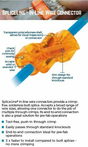Push In Wire Connectors In-Line Ideal SpliceLine for Electrical Cable Wires x10