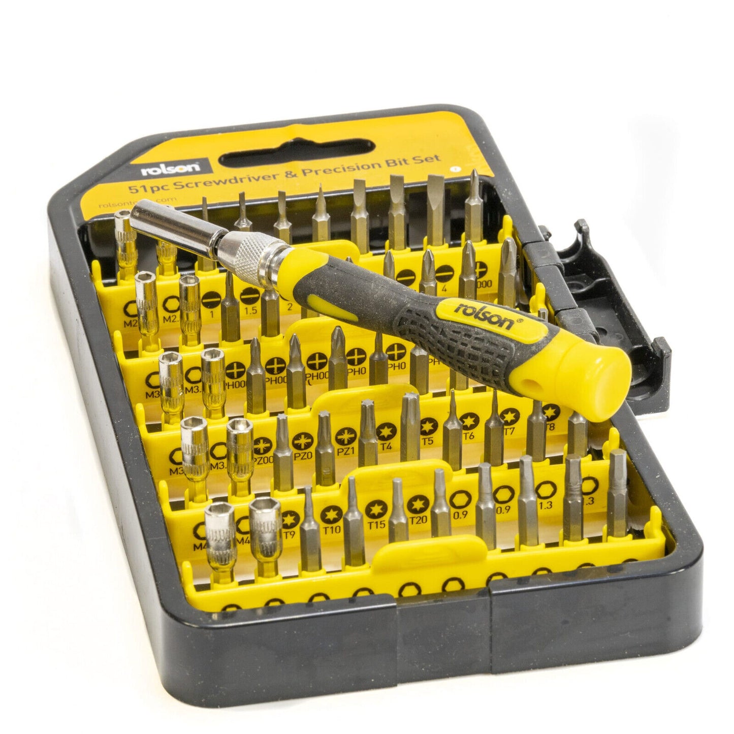 Precision Screwdriver Set and Bit Set Nut Spinner POZI CROSS HEX handy case 51pc