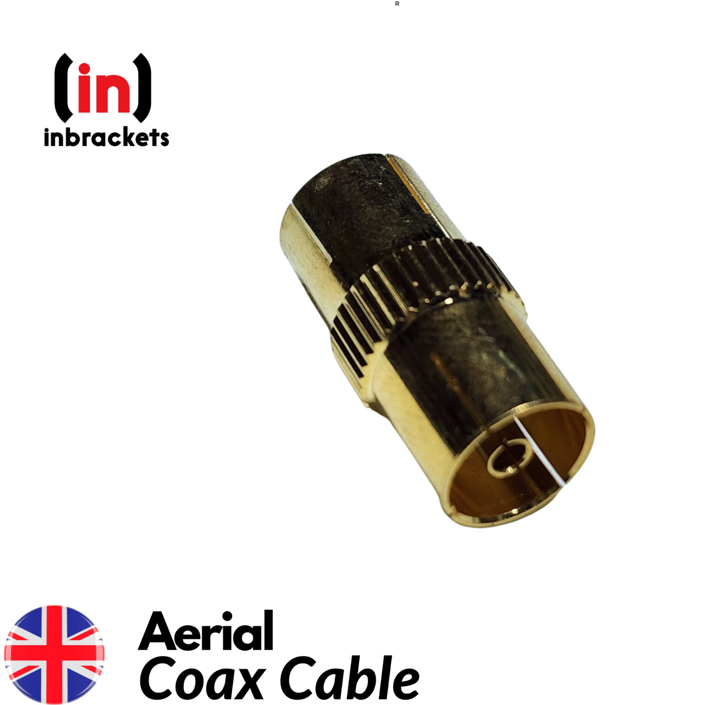Tv Aerial Coax Cable RF Lead Male Plug to Plug with Coupler Black 4Metres