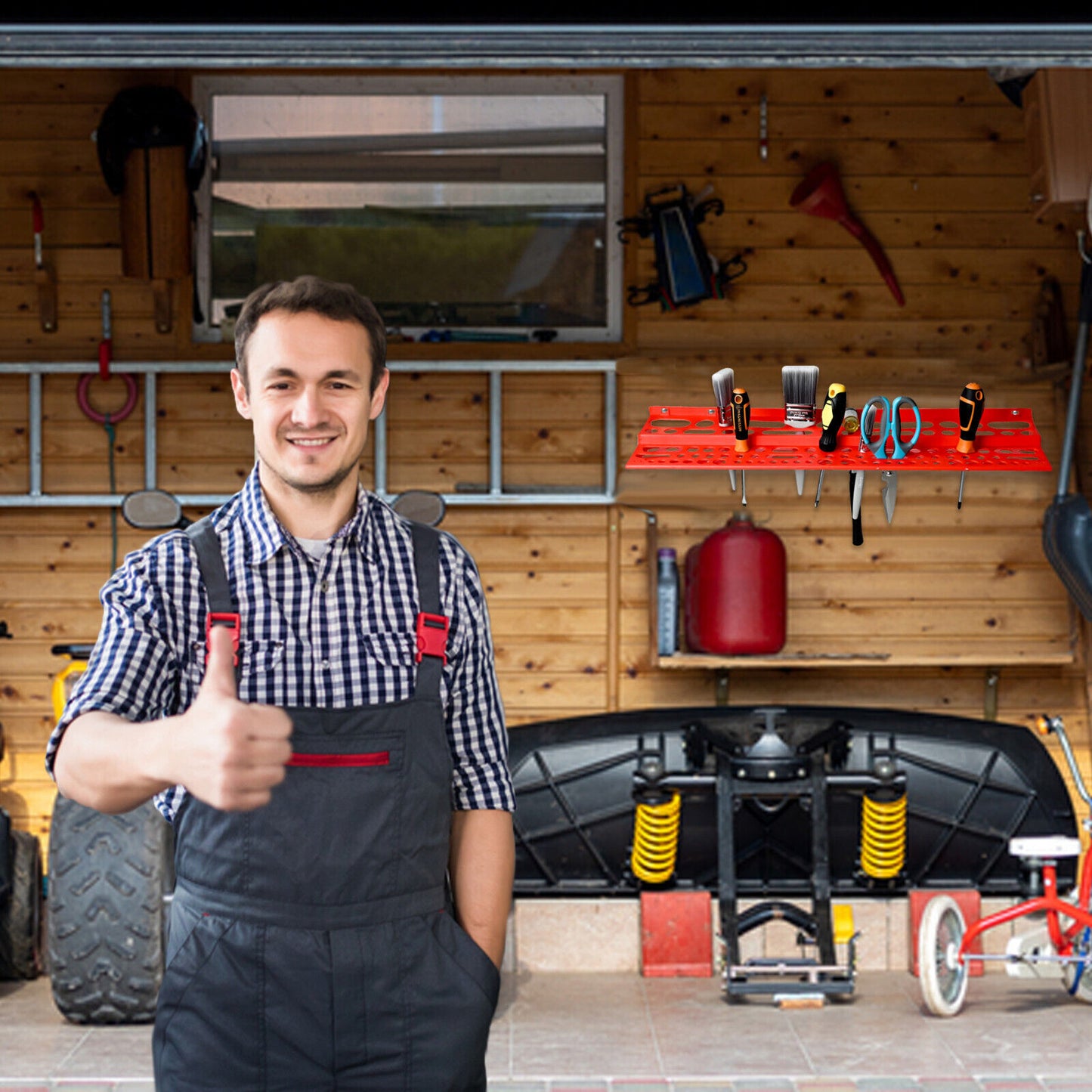 Tool Storage Rack Tool organiser Garage Store wall mounted 96 tool holder Hanger