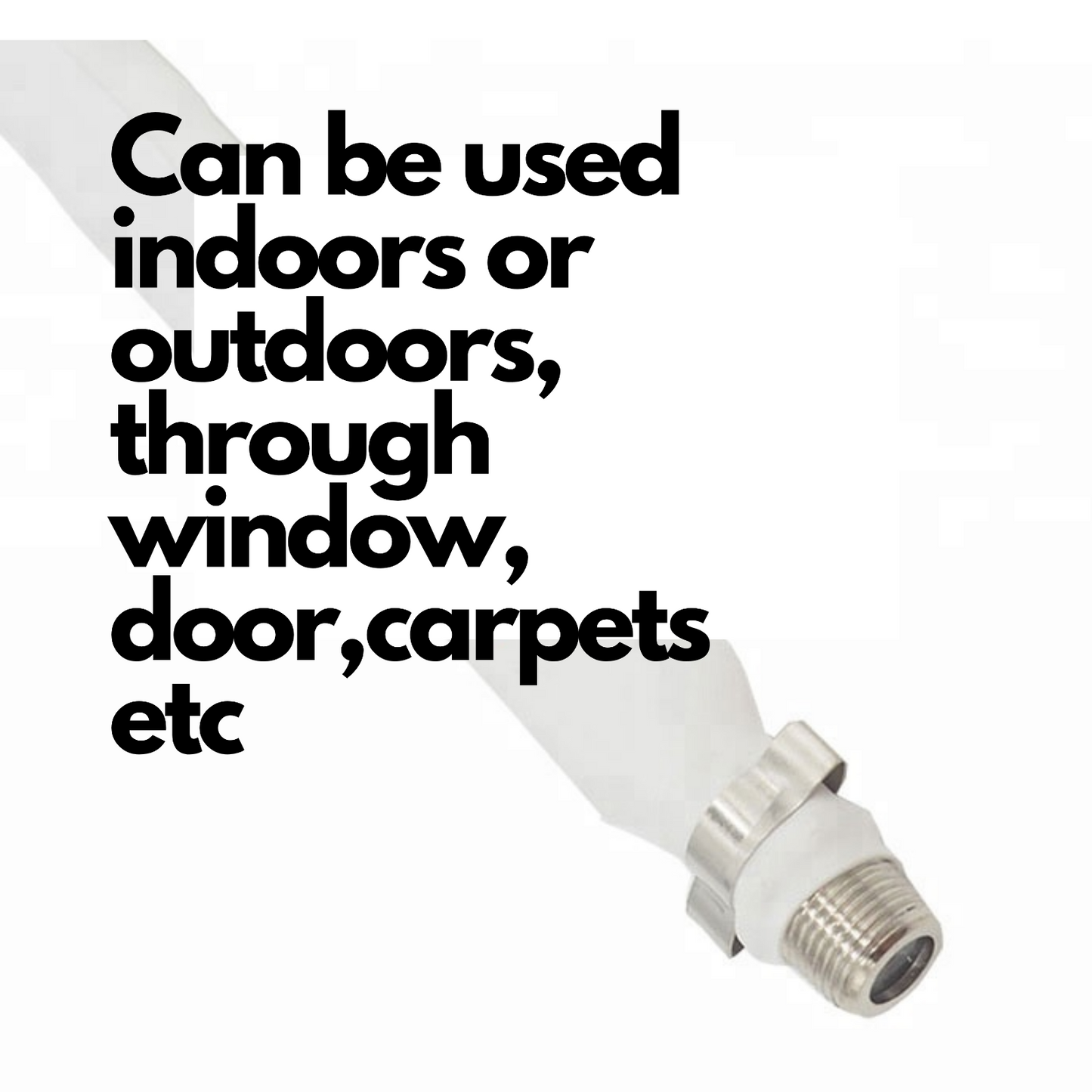 Flat Coax Cable Ribbon f Socket satellite Ideal for windows doors caravans - x2