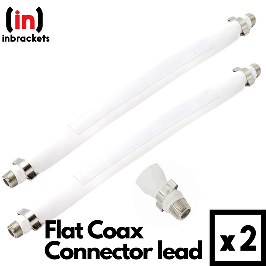 Flat Coax Cable Ribbon f Socket satellite Ideal for windows doors caravans - x2