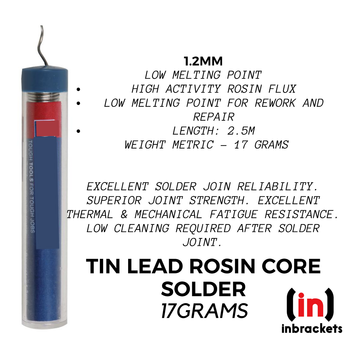 60/40 SOLDER WIRE 1.2mm 17g tin lead solder ROSIN FLUX Low Melting Point 190°C