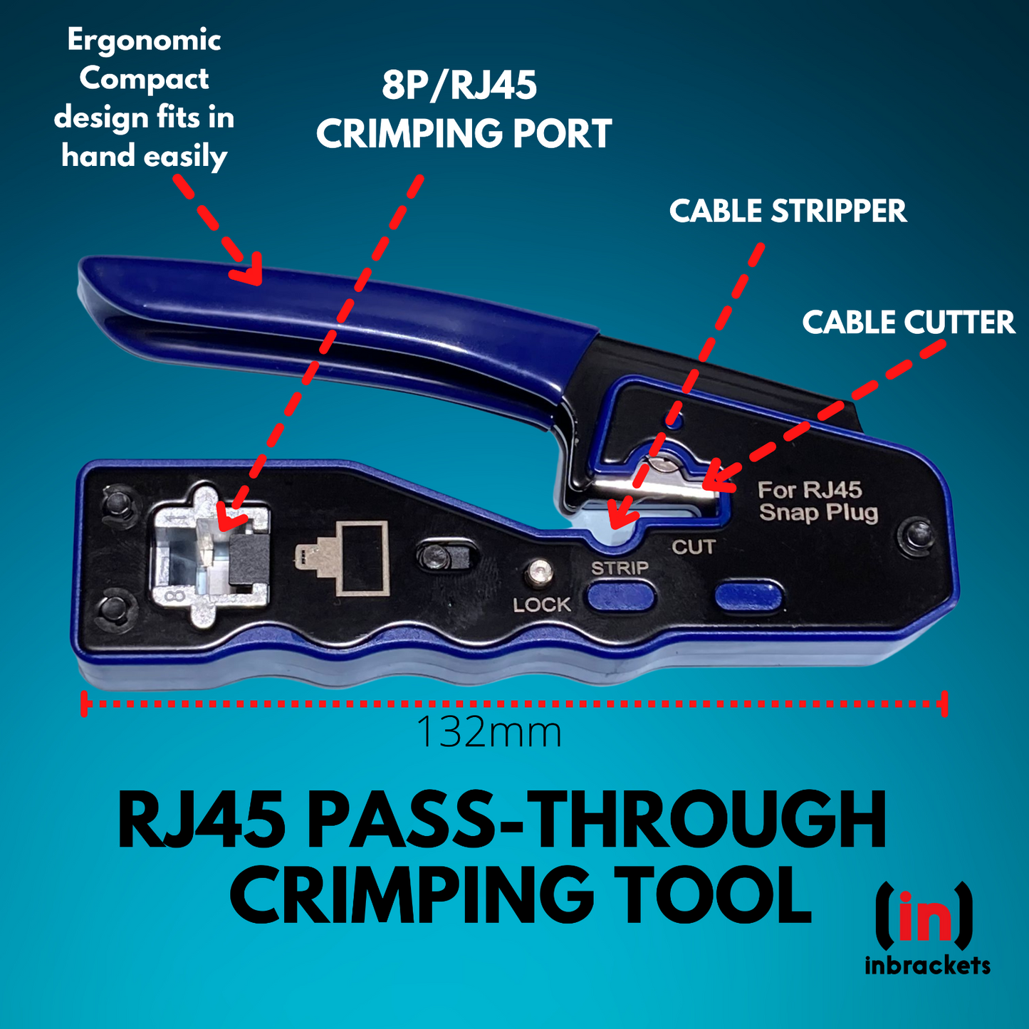 RJ45 Pass Through Crimping Tool  EZ Cat5e Cat6 Ethernet