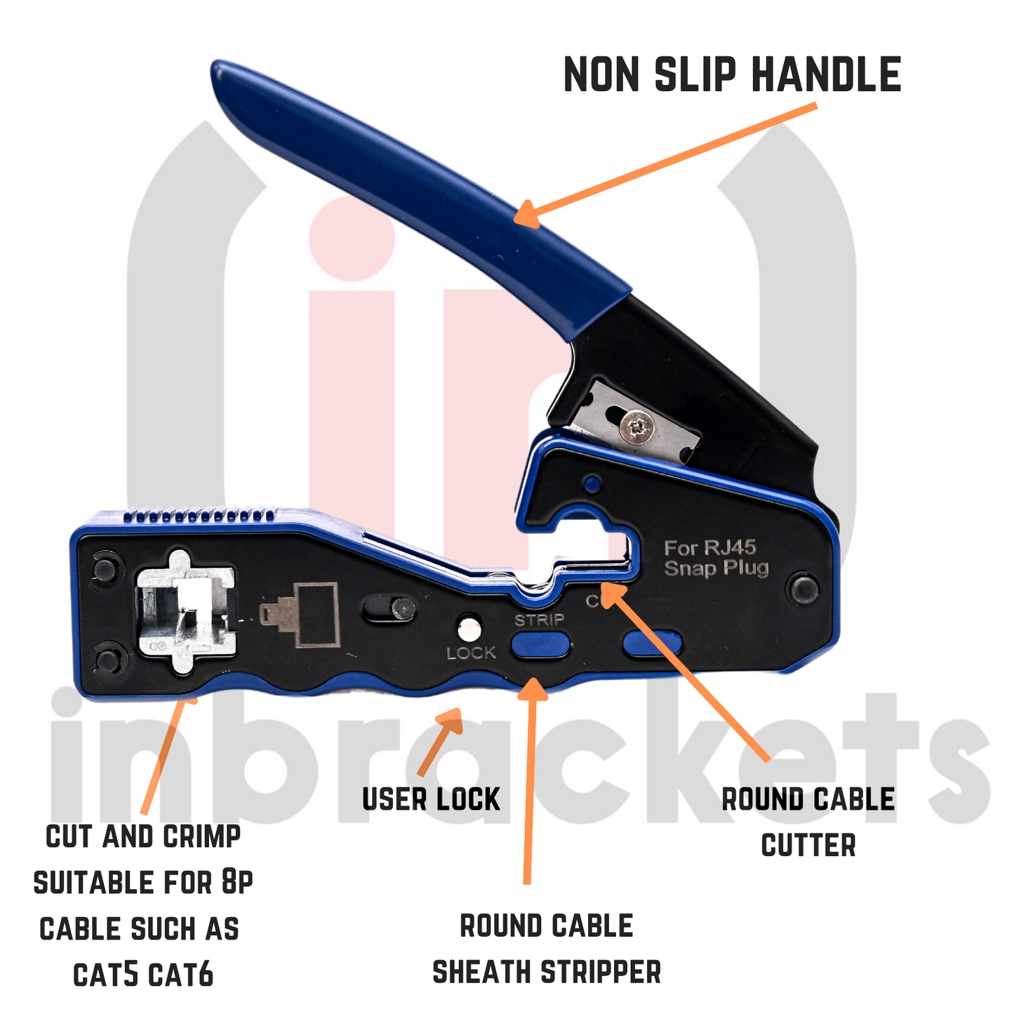 RJ45 Pass Through Crimping Tool  EZ Cat5e Cat6 Ethernet