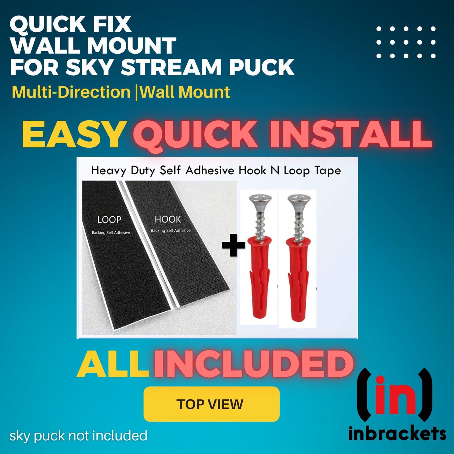 Sky Stream puck mount wall bracket Steel Wall Mount Easy Install UK Made