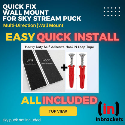 Sky Stream puck mount wall bracket Steel Wall Mount Easy Install UK Made