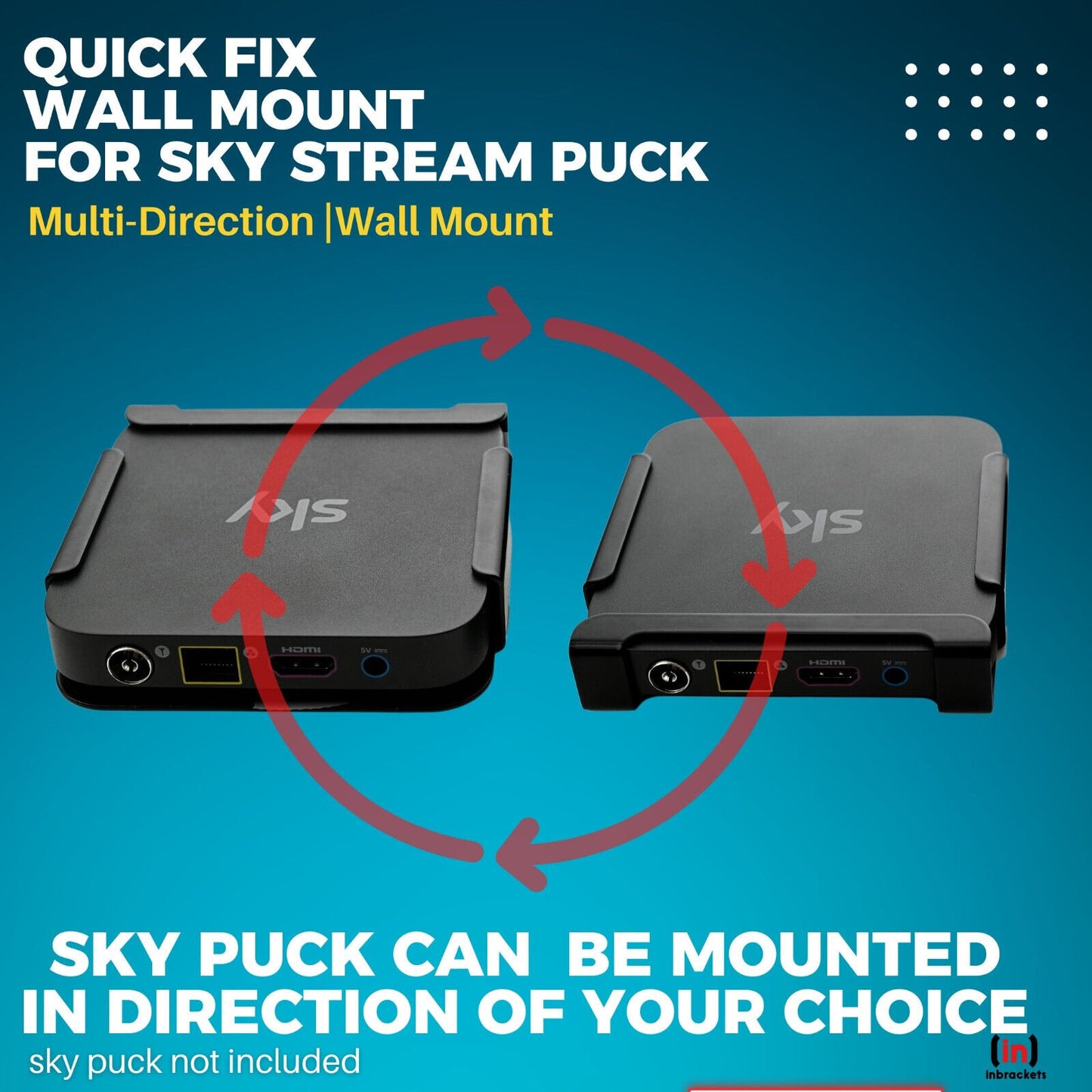 Sky Stream puck mount wall bracket Steel Wall Mount Easy Install UK Made