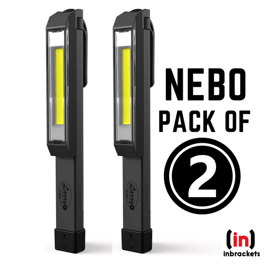 Worklight Torch Nebo Larry Flashlight Cob LED 170 Lumens 6327 Black PACK OF 2
