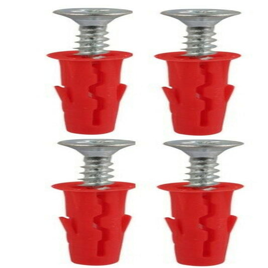 6mm Red Wall Plugs and Screws Uno Multipurpose
