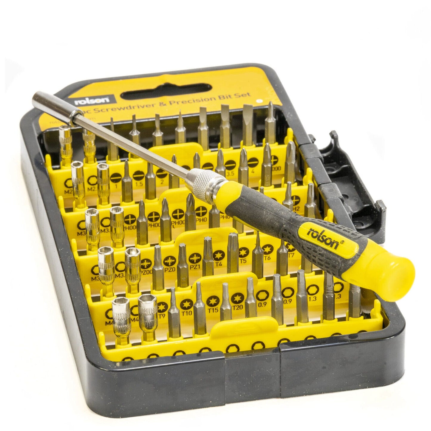 Precision Screwdriver Set and Bit Set Nut Spinner POZI CROSS HEX handy case 51pc