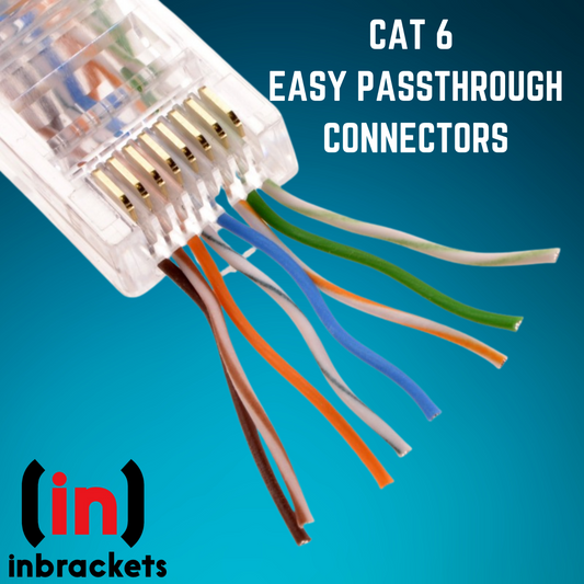 CAT 6 Pass Through EASY FIT Connectors Crimp End Push Through RJ45 Crimp plugs