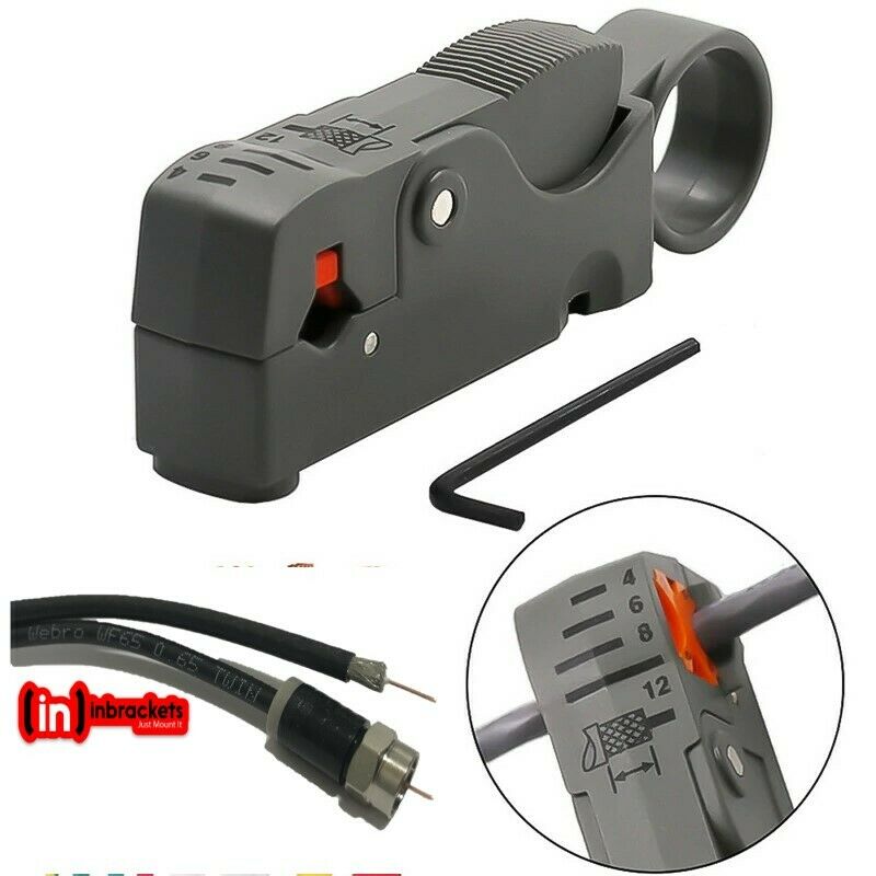 Coax Cable Stripper Coaxial Strip Tool Automatic - Aerial Satellite CT100 rg6