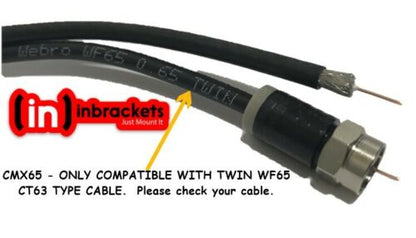 Compression F Connectors cmx65 & Compression Tool FOR wf65 ct63 shotgun sky q cable