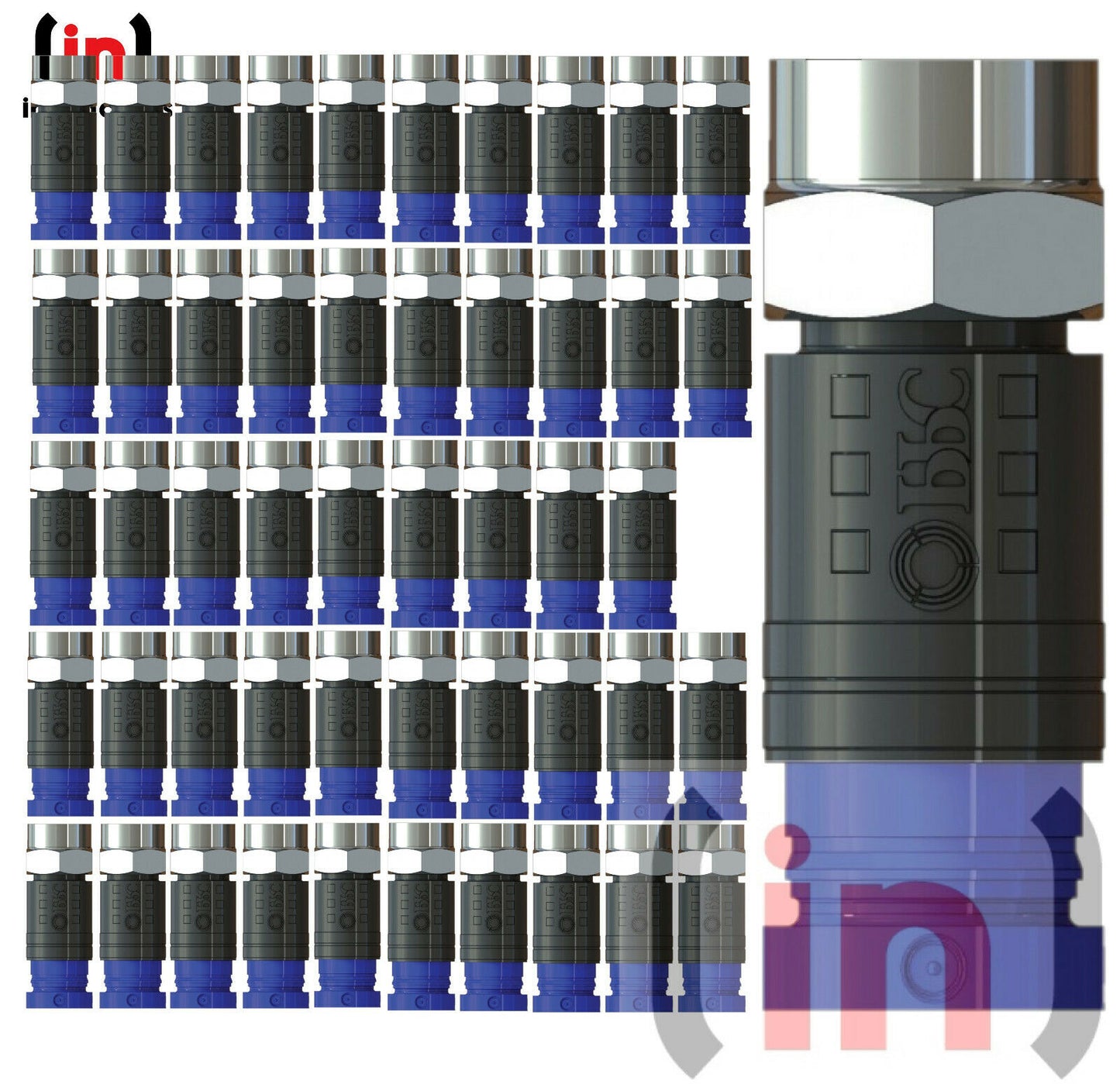 Compression F Connectors for CT100 WF100 RG6 AERIAL AND SATELLITE Cable