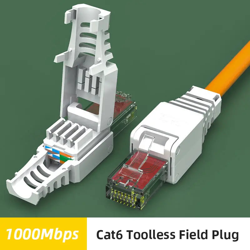 Cat6 RJ45 Connector Tool-Free : Easy DIY Ethernet Cable Termination for Home & Office