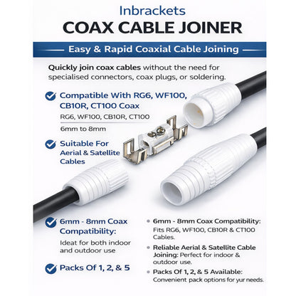 Coaxial Aerial TV Cable Repair Joiner - Quick fix