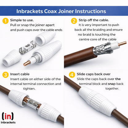 Coaxial Aerial TV Cable Repair Joiner - Quick fix