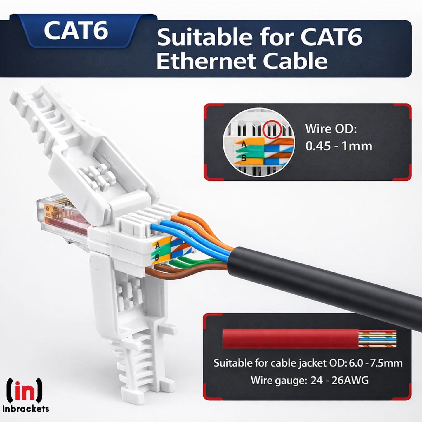 Cat6 RJ45 Connector Tool-Free : Easy DIY Ethernet Cable Termination for Home & Office