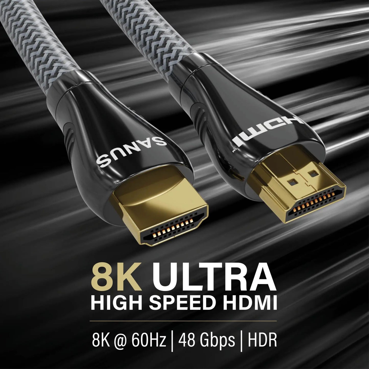 Sanus 8K Ultra High Speed HDMI Cable 3 Metre SS21HDMI32 PROFESSIONAL HDMI PACK of 2