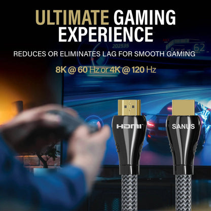 Sanus 8K Ultra High Speed HDMI Cable 3 Metre SS21HDMI32 PROFESSIONAL HDMI PACK of 2