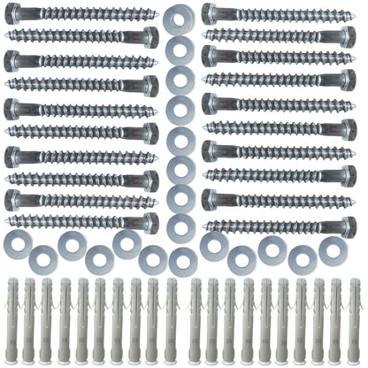 Inbrackets M8 x 80mm Masonry Fixing Bolts with Plugs & Washers
