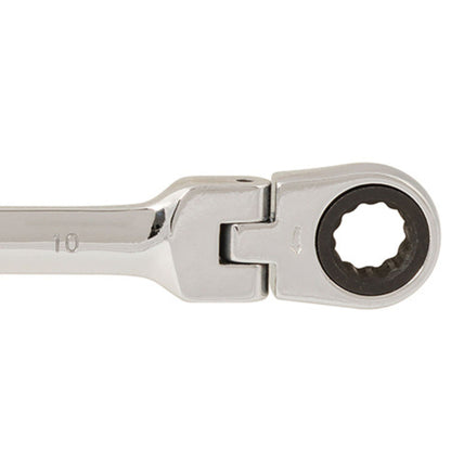 10mm Flexi Head Ratchet Spanner Combination Ring Open End Wrench Flex 72 Teeth