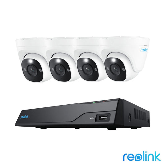 Reolink 8MP 4K PoE NVR 8-Channel with 4 Dome Cameras