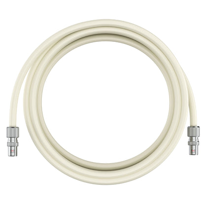 Tv Aerial Coax Cable RF Lead Male Plug to Plug with Coupler (White)