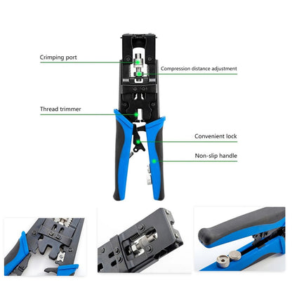 BNC Compression Tool with 20 BNC Compression Connectors & Coax Cable Stripper - Professional