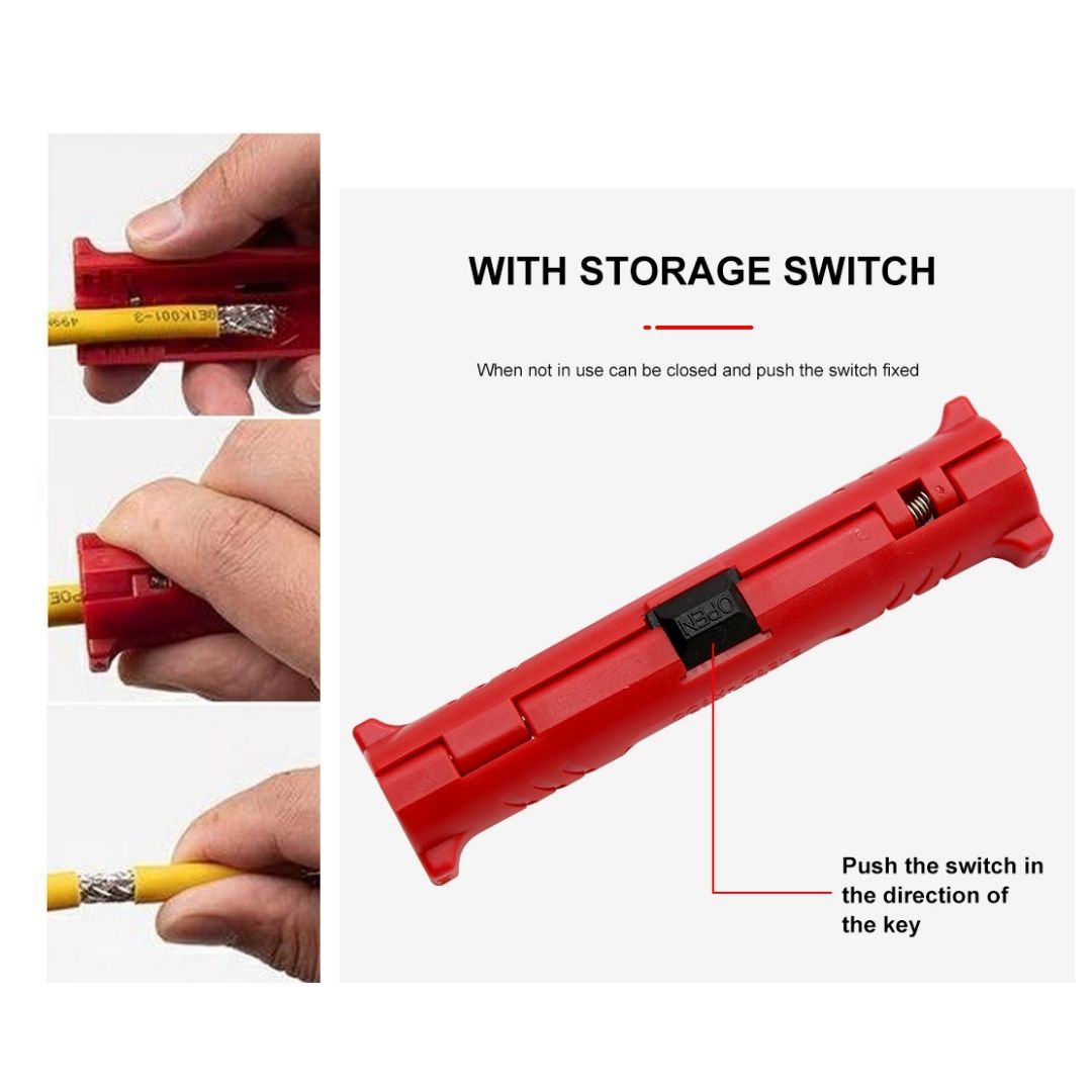 Coaxial Cable Stripping Tool Round Flex Stripper TV Satellite Data