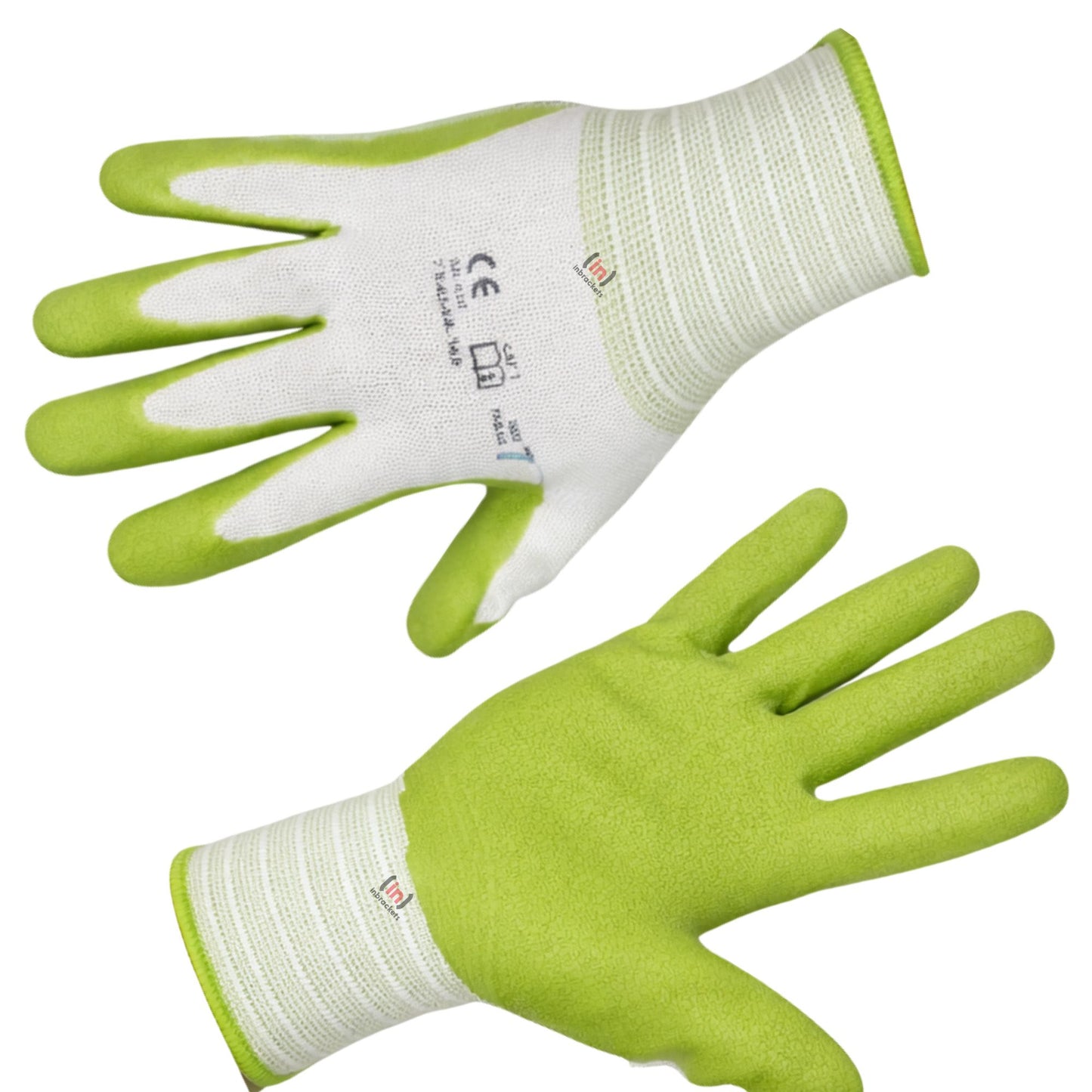 Inbrackets Gardening Gloves 3 Pack Latex Foam Grip