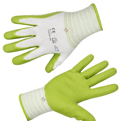 Inbrackets Gardening Gloves 3 Pack Latex Foam Grip