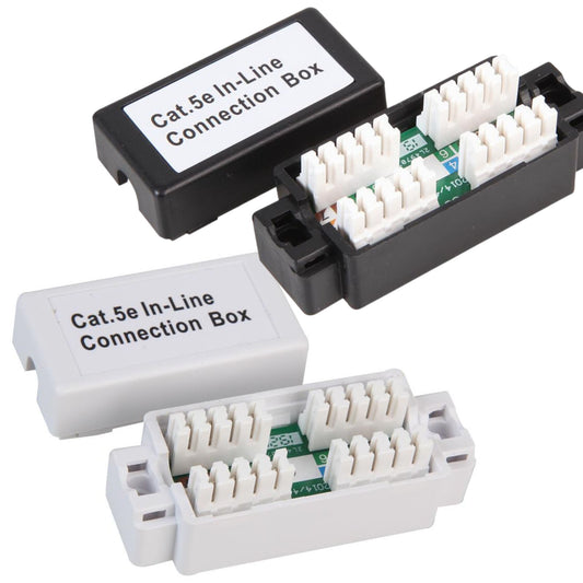 Cat5e Inline IDC Punch Down Coupler Box - RJ45 Cable Joiner for Seamless Connections